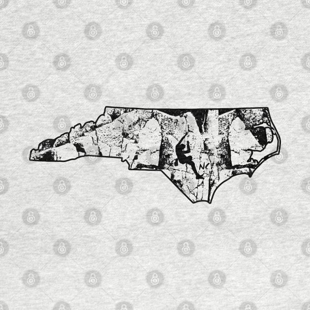 Rock Climbing North Carolina Rock Climber State Map by TeeCreations